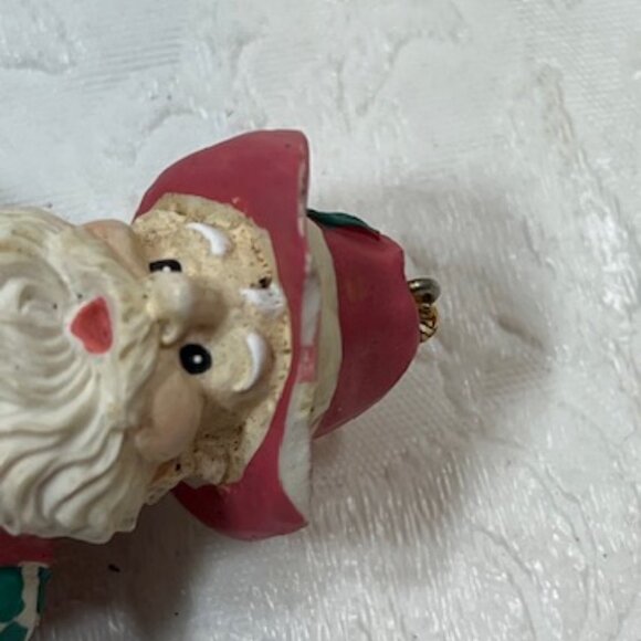 VTG Cowboy Santa Hand Painted Standing Hanging Tree Ornament 3"x1.75" - Picture 13 of 16